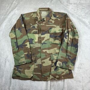 USMC Jacket Mens S Woodland Camo Combat‎ Utility Coat Military Vintage